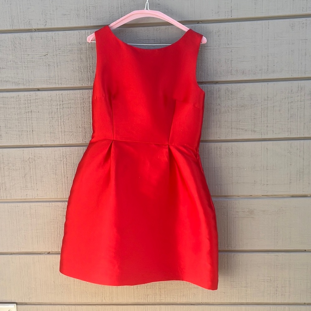 Kate Spade. Red dress with black bows on back. Size 10.